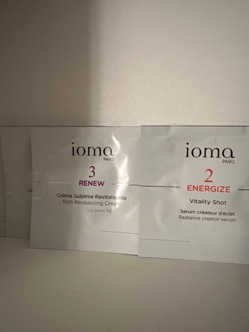 IOMA Paris Skincare Sample Set of 5 Sachets